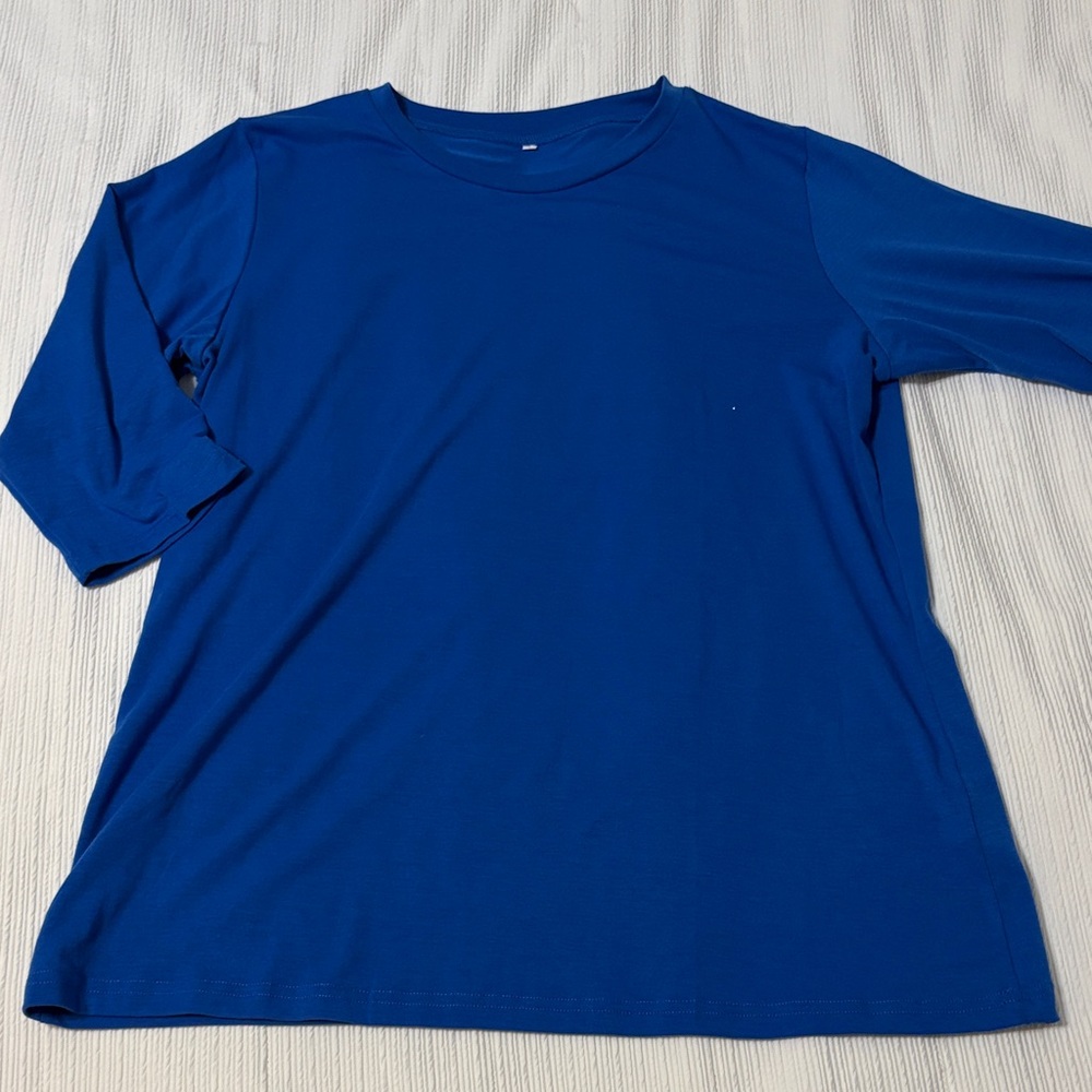 Blue 3/4 Sleeve Top